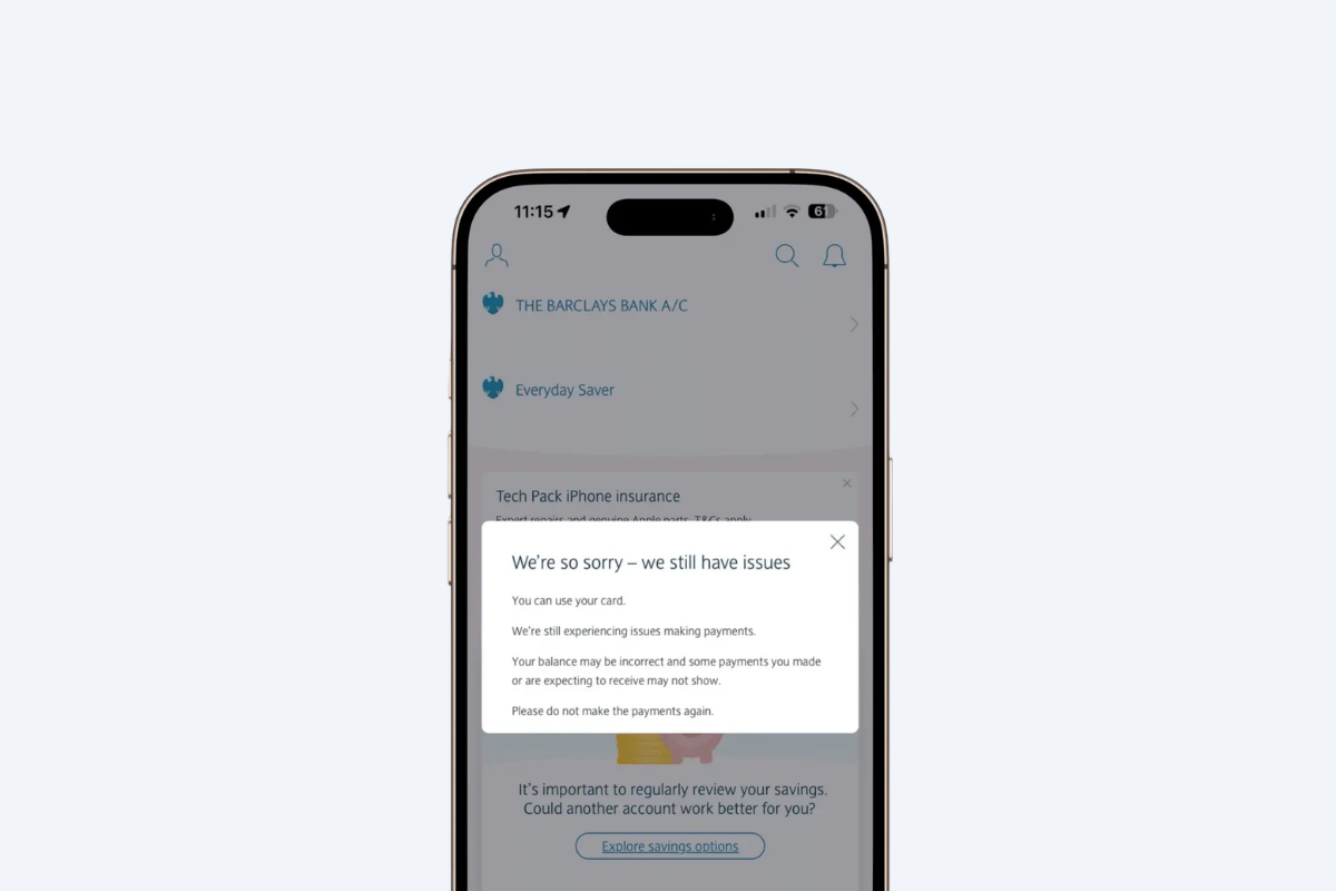 Barclays App Outage on the Busiest Day of the Year