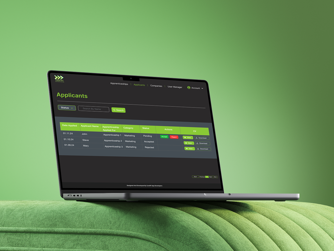 Prentis+ — full-width image